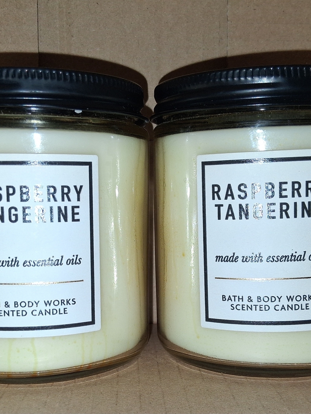 Bath & Body Works Raspberry Tangerine Single Wick Candle SET OF 2! NEW
